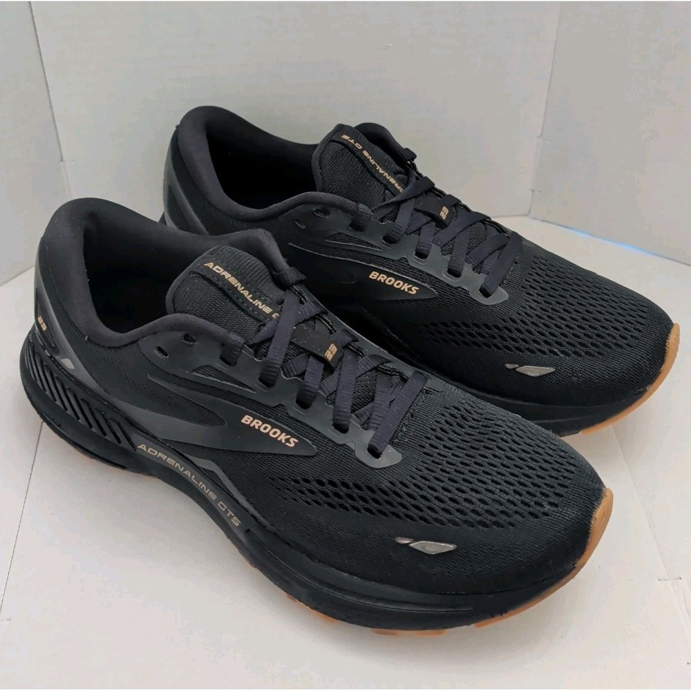 Brooks Adrenaline GTS 23 Women's Size 9.5B Black Cream Biscuit Running Shoes